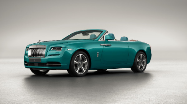 Rent Green brand new unique Rolls Royce Dawn 2019 model REF77 in Dubai  ID77  Dubai Rent A Car