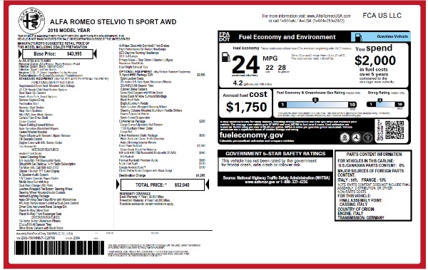 New 2018 Alfa Romeo Stelvio Ti Sport Q4 for sale Sold at McLaren Greenwich in Greenwich CT 06830 2