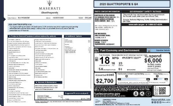 New 2020 Maserati Quattroporte S Q4 for sale Sold at McLaren Greenwich in Greenwich CT 06830 2