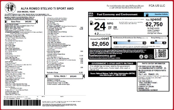 New 2020 Alfa Romeo Stelvio Ti Sport Q4 for sale Sold at McLaren Greenwich in Greenwich CT 06830 2