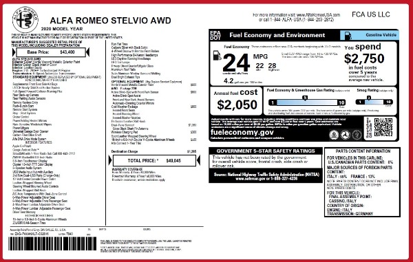 New 2020 Alfa Romeo Stelvio Q4 for sale Sold at McLaren Greenwich in Greenwich CT 06830 2