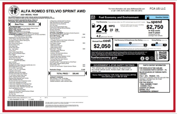 New 2021 Alfa Romeo Stelvio Q4 for sale Sold at McLaren Greenwich in Greenwich CT 06830 2