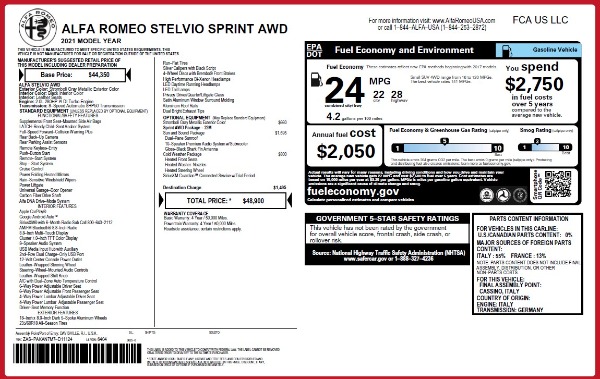 New 2021 Alfa Romeo Stelvio Q4 for sale Sold at McLaren Greenwich in Greenwich CT 06830 2