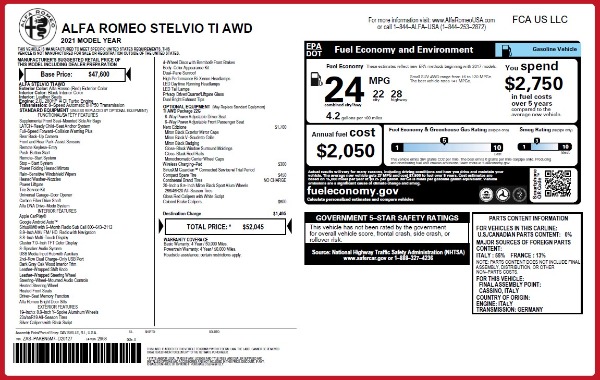 New 2021 Alfa Romeo Stelvio Ti Q4 for sale Sold at McLaren Greenwich in Greenwich CT 06830 2