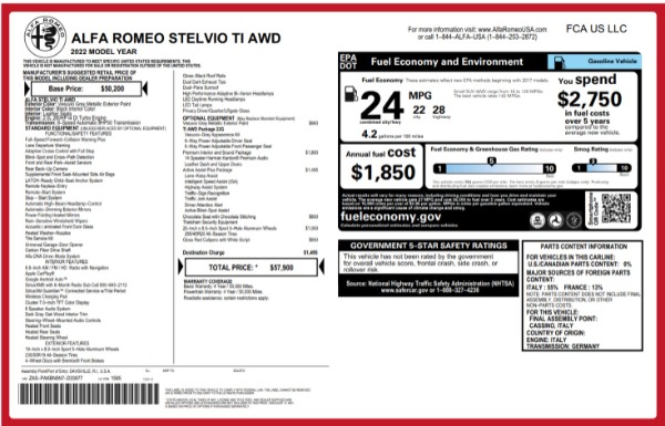 New 2022 Alfa Romeo Stelvio Ti for sale Sold at McLaren Greenwich in Greenwich CT 06830 2