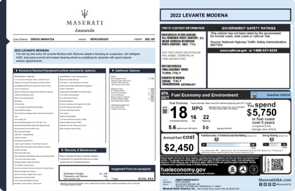 New 2022 Maserati Levante Modena for sale Sold at McLaren Greenwich in Greenwich CT 06830 2
