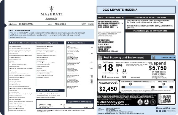 New 2022 Maserati Levante Modena for sale $115,275 at McLaren Greenwich in Greenwich CT 06830 2