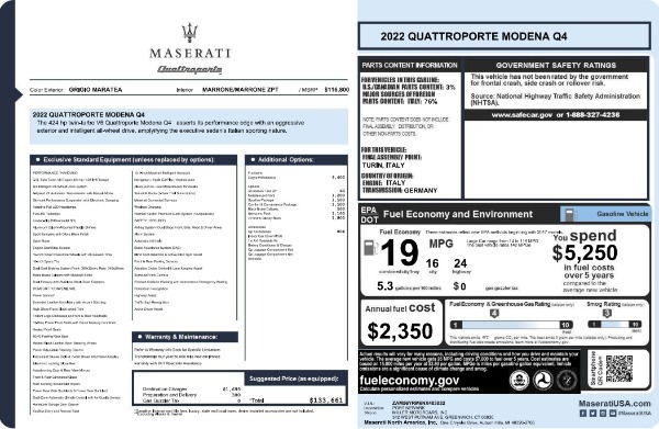 New 2022 Maserati Quattroporte Modena Q4 for sale Sold at McLaren Greenwich in Greenwich CT 06830 2