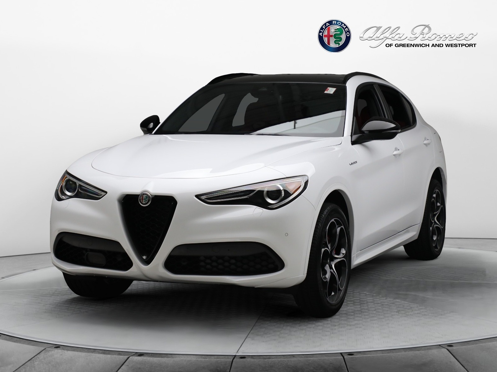 New 2023 Alfa Romeo Stelvio Veloce for sale $59,490 at McLaren Greenwich in Greenwich CT 06830 1
