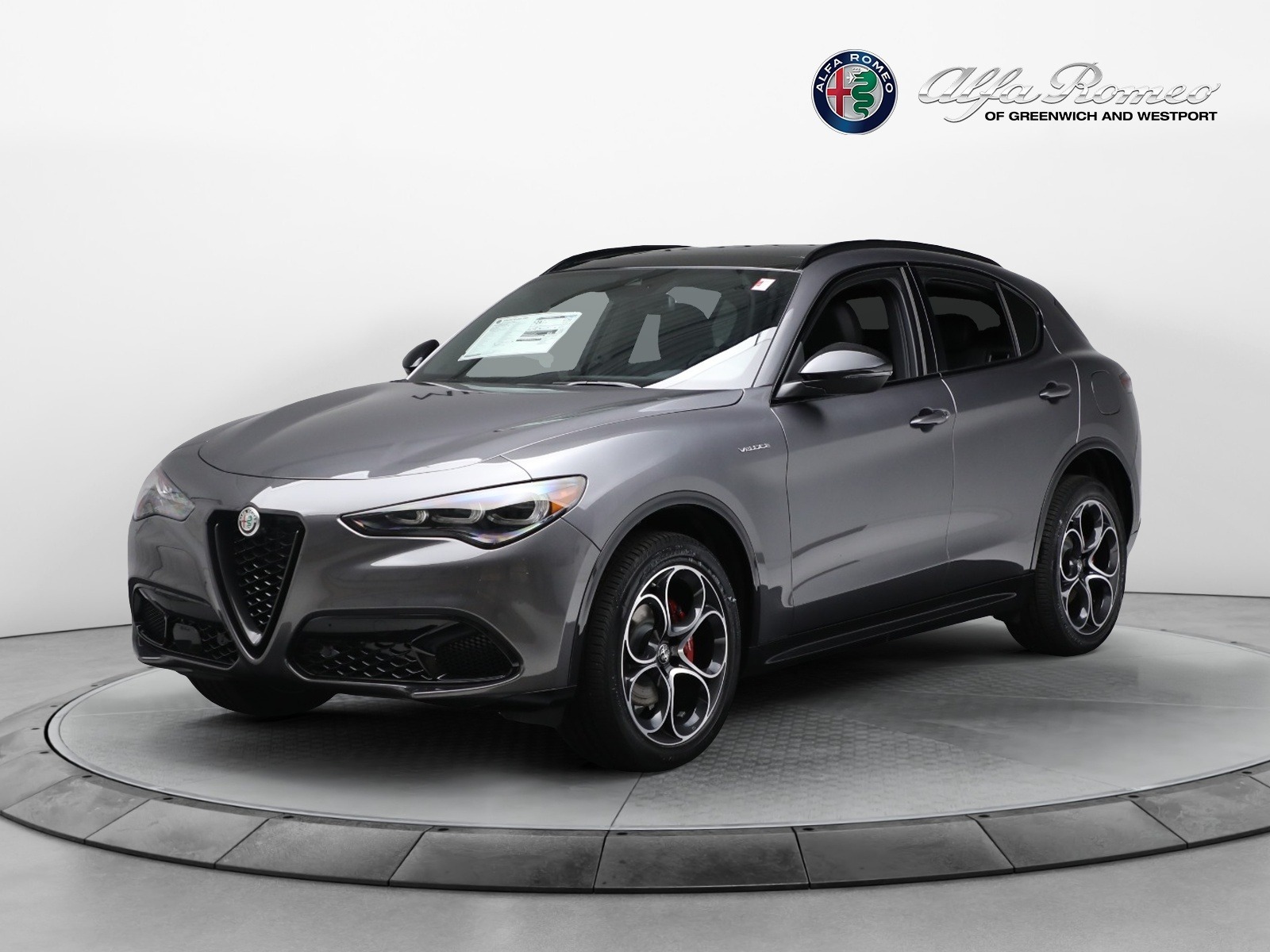 New 2024 Alfa Romeo Stelvio Veloce for sale $56,605 at McLaren Greenwich in Greenwich CT 06830 1