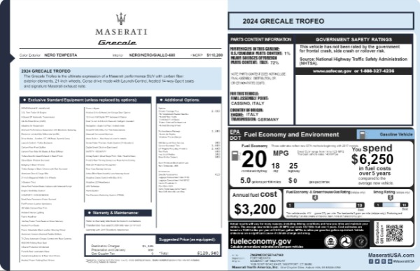 New 2024 Maserati Grecale Trofeo for sale $120,940 at McLaren Greenwich in Greenwich CT 06830 1