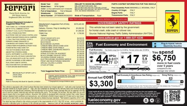 Used 2024 Ferrari SF90 Spider for sale $565,900 at McLaren Greenwich in Greenwich CT 06830 2