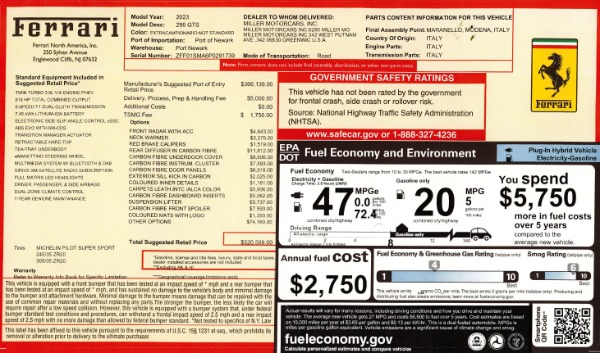 Used 2023 Ferrari 296 GTS for sale Call for price at McLaren Greenwich in Greenwich CT 06830 2