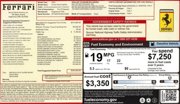 Used 2025 Ferrari Roma Spider for sale $335,900 at McLaren Greenwich in Greenwich CT 06830 2