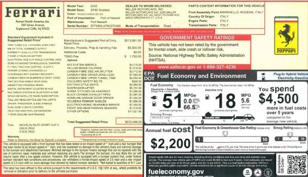 Used 2022 Ferrari SF90 Stradale for sale $437,900 at McLaren Greenwich in Greenwich CT 06830 2