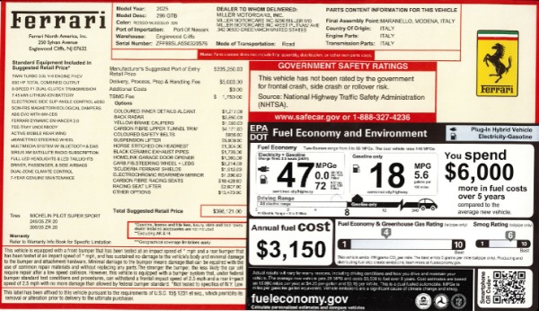 Used 2025 Ferrari 296 GTB for sale $335,900 at McLaren Greenwich in Greenwich CT 06830 2