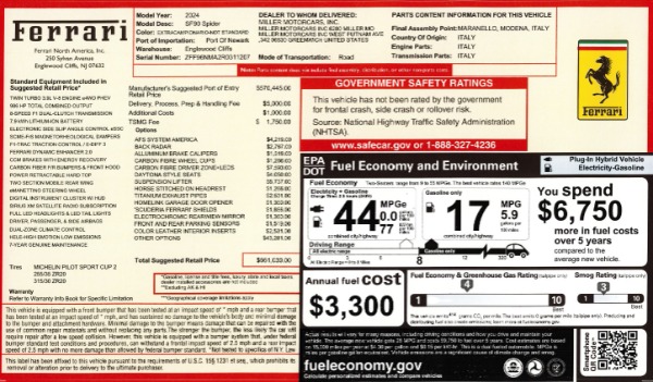 Used 2024 Ferrari SF90 Spider for sale $569,900 at McLaren Greenwich in Greenwich CT 06830 2